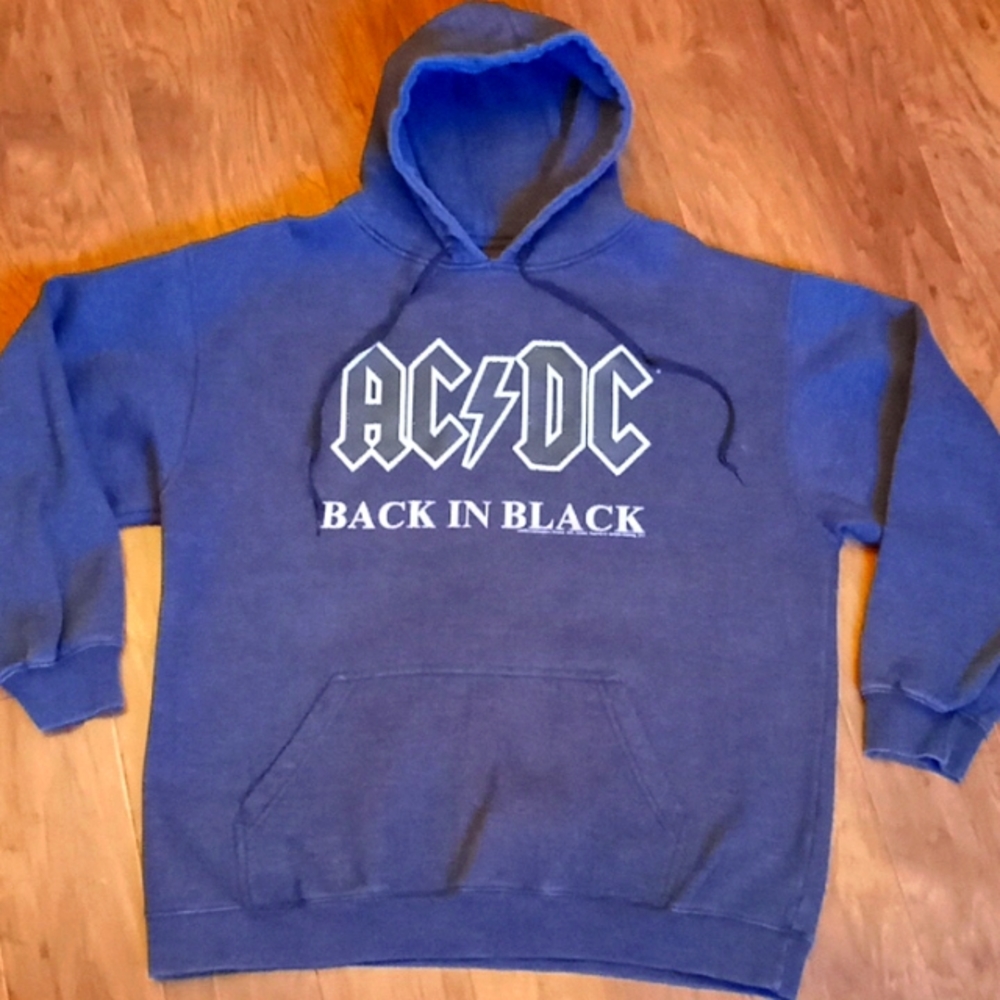 Vintage 2005 AC/DC back in black tour hoodie sz large